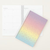 エレガントバラ金ゴールドグリッター紙吹雪勾配 プランナー手帳 (ディスプレー)