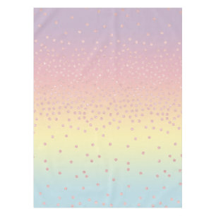 エレガントバラ金ゴールドグリッター紙吹雪点勾配 テーブルクロス