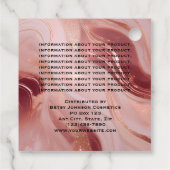 エレガントバラ金ゴールドグリッター製品ラベル フェイバータグ (裏面)