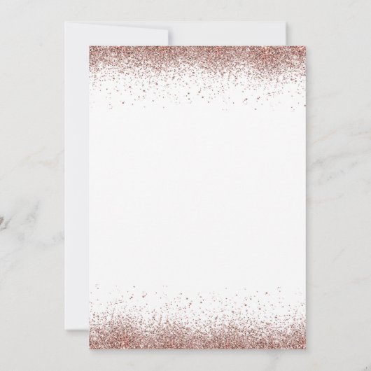 エレガントバラ金ゴールドグリッター退職パーティー 招待状 (裏面)