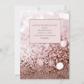 エレガントバラ金ゴールドグリッター50誕生日 招待状 (裏面)