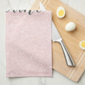 エレガントバラ金ゴールドグリッター キッチンタオル (四つ折り)