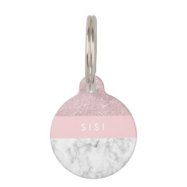 エレガントバラ金ゴールドグリッター ペット　ネームタグ