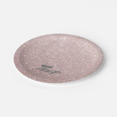 エレガントバラ金ゴールドグリッター ペーパープレート (アングル)