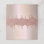 エレガントバラ金ゴールドグリッター、赤面及びブラック文字 プレイスカード (外部開封)