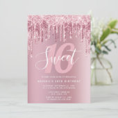 エレガントバラ金ゴールドグリッターsweet sixteen 招待状 (スタンド正面)