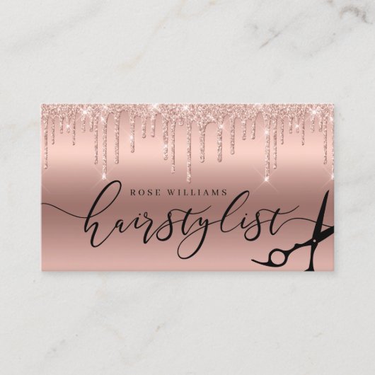 エレガントバラ金ゴールドシザーズヘアスタイリストsqu 名刺 (正面)