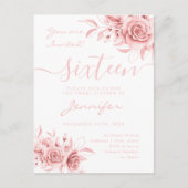 エレガントバラ金ゴールドスイート16グリッターフローラ 案内ポストカード (正面)