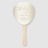 エレガントバラ金ゴールドスクリプトシャイニーシャンパ結婚ニュ ハンドファン (正面)