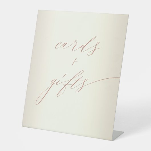 エレガントバラ金ゴールドスクリプトシャンパンカー結婚ド 台座サイン (正面)