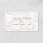 エレガントバラ金ゴールドスクリプモダント大理石ビジネス ロイヤリティカード (裏面)