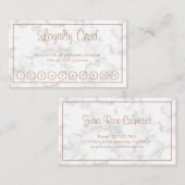 エレガントバラ金ゴールドスクリプモダント大理石ビジネス ロイヤリティカード (正面/裏面)