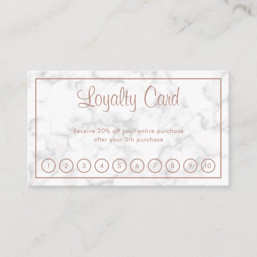 エレガントバラ金ゴールドスクリプモダント大理石ビジネス ロイヤリティカード (正面)