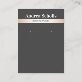 エレガントバラ金ゴールドストライプのジュエリーイヤリング表示 名刺