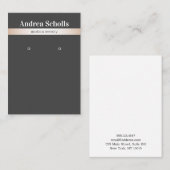 エレガントバラ金ゴールドストライプのジュエリーイヤリング表示 名刺 (正面/裏面)