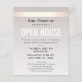 エレガントバラ金ゴールドストライプのモダンオープンハウス チラシ (正面)