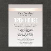 エレガントバラ金ゴールドストライプのモダンオープンハウス チラシ