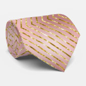 エレガントバラ金ゴールドストライプグリッター結婚ズ ネクタイ (ロール)