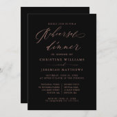 エレガントバラ金ゴールドス結婚クリプトのリハーサル 招待状 (正面/裏面)