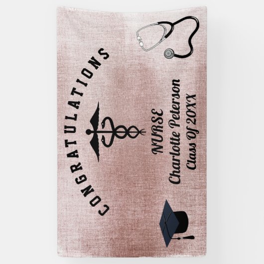 エレガントバラ金ゴールドナース卒業会  横断幕 (縦)