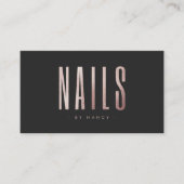 エレガントバラ金ゴールドネイルアーティスト爪、 ネイル技術 名刺 (正面)