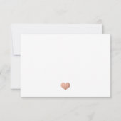 エレガントバラ金ゴールドハート付き白 セーブザデート (裏面)