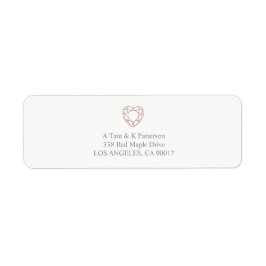 エレガントバラ金ゴールドハート差出人住所ラベル ラベル