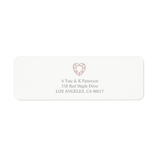 エレガントバラ金ゴールドハート差出人住所ラベル ラベル (正面)