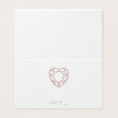 エレガントバラ金ゴールドハート座席表 – 折り曲げ (外部フラット)