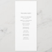 エレガントバラ金ゴールドハート結婚式 プログラム (裏面)