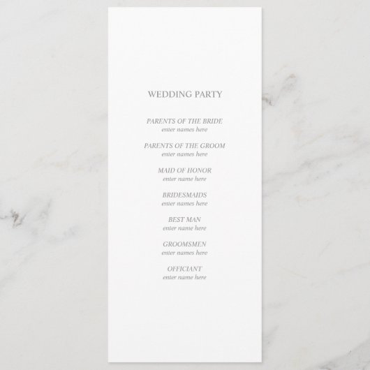 エレガントバラ金ゴールドハート結婚式 プログラム (裏面)