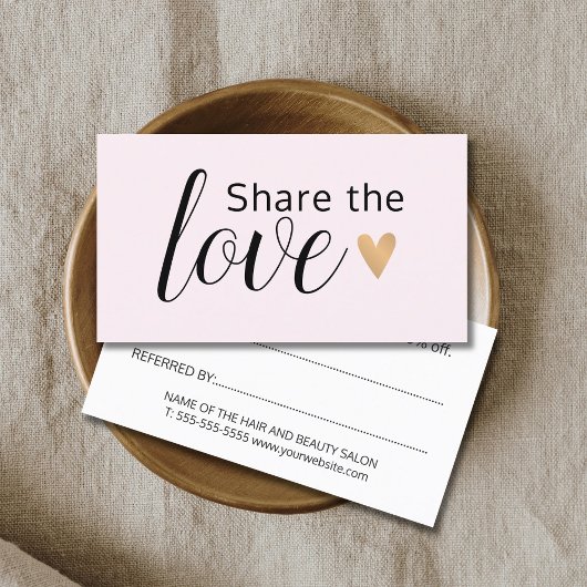 エレガントバラ金ゴールドハート美しいサロン紹介 紹介カード