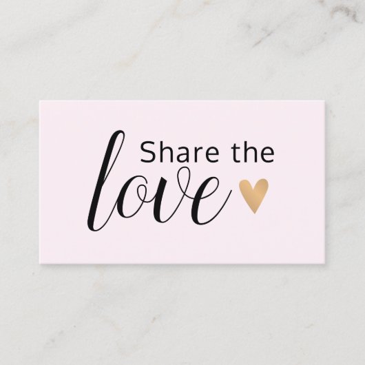 エレガントバラ金ゴールドハート美しいサロン紹介 紹介カード (正面)