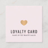 エレガントバラ金ゴールドハート美しいサロン ロイヤリティカード (正面)