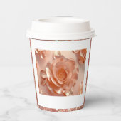 エレガントバラ金ゴールドバラグリッター紙カップ 紙コップ (裏面)