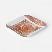 エレガントバラ金ゴールドバラグリッター紙プレート ペーパープレート (傾斜あり)