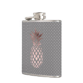 エレガントバラ金ゴールドパイナップル水玉模様 フラスク (左)