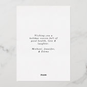 エレガントバラ金ゴールドパインフレーム写真 箔シーズンカード (裏面)