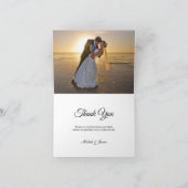 エレガントバラ金ゴールドパーム結婚ツリーの写真 サンキューカード (内部)