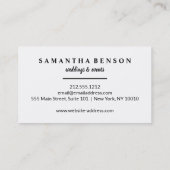 エレガントバラ金ゴールドフェイクグリッター羽毛 名刺 (裏面)