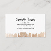 エレガントバラ金ゴールドフォイルのドライブ名スクリプトのメイクアップ 名刺 (裏面)