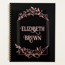 エレガントバラ金ゴールドフレ離れーム黒 プランナー手帳