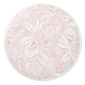 エレガントバラ金ゴールドフローラデザイン セラミックノブ (正面)