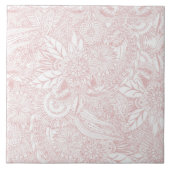 エレガントバラ金ゴールドフローラデザイン タイル (正面)