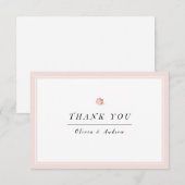 エレガントバラ金ゴールドフローラミニマ感謝していリスト サンキューカード (正面/裏面)