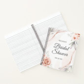 エレガントバラ金ゴールドフローラ結婚ブライダルシャワー ノートブック (内部)