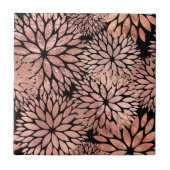 エレガントバラ金ゴールドフローラ タイル (正面)