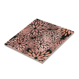 エレガントバラ金ゴールドフローラ タイル