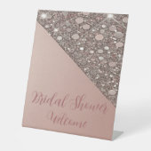 エレガントバラ金ゴールドブライダルシャワーへようこそ 台座サイン (正面)