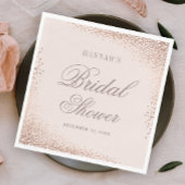 エレガントバラ金ゴールドブライダルシャワー スタンダードランチョンナプキン